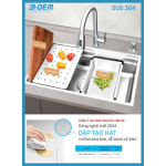 CHẬU 1 HỘC LINEN INOX SUS304 ÂM MẶT ĐÁ CAO CẤP B-GEM BG-7644SKY3D7644