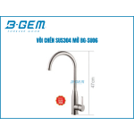 VÒI CHÉN SUS304 INOX MỜ B-GEM BG-SU06